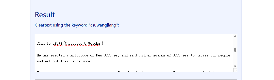 afctf{Whooooooo_U_Gotcha!}